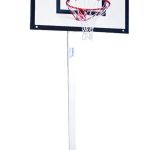 Juego Canastas Minibasket Deluxe Monotubo Tubo 100 Fijas Con Base Para Anclaje -Sin Tablero Ni Aro-