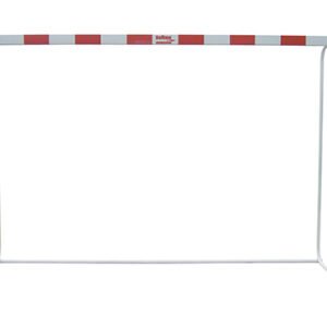 Juego De 2 Porterías F.sala/Balonmano Metálicas Trasladables 80X80Mm Con Base De Tubo Redondo
