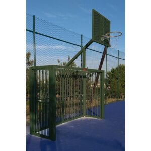 Juego De 2 Porterias F.sala/Balonmano - Canasta Basket Antivandalica Verde