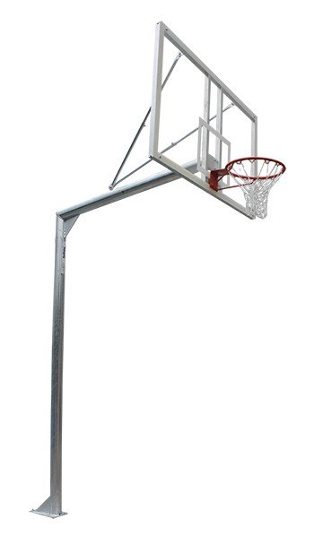 jgo canastas galvanizadas baloncesto monotubo new tubo 114 mm fijas con base anclaje-sin tablero,aro 3