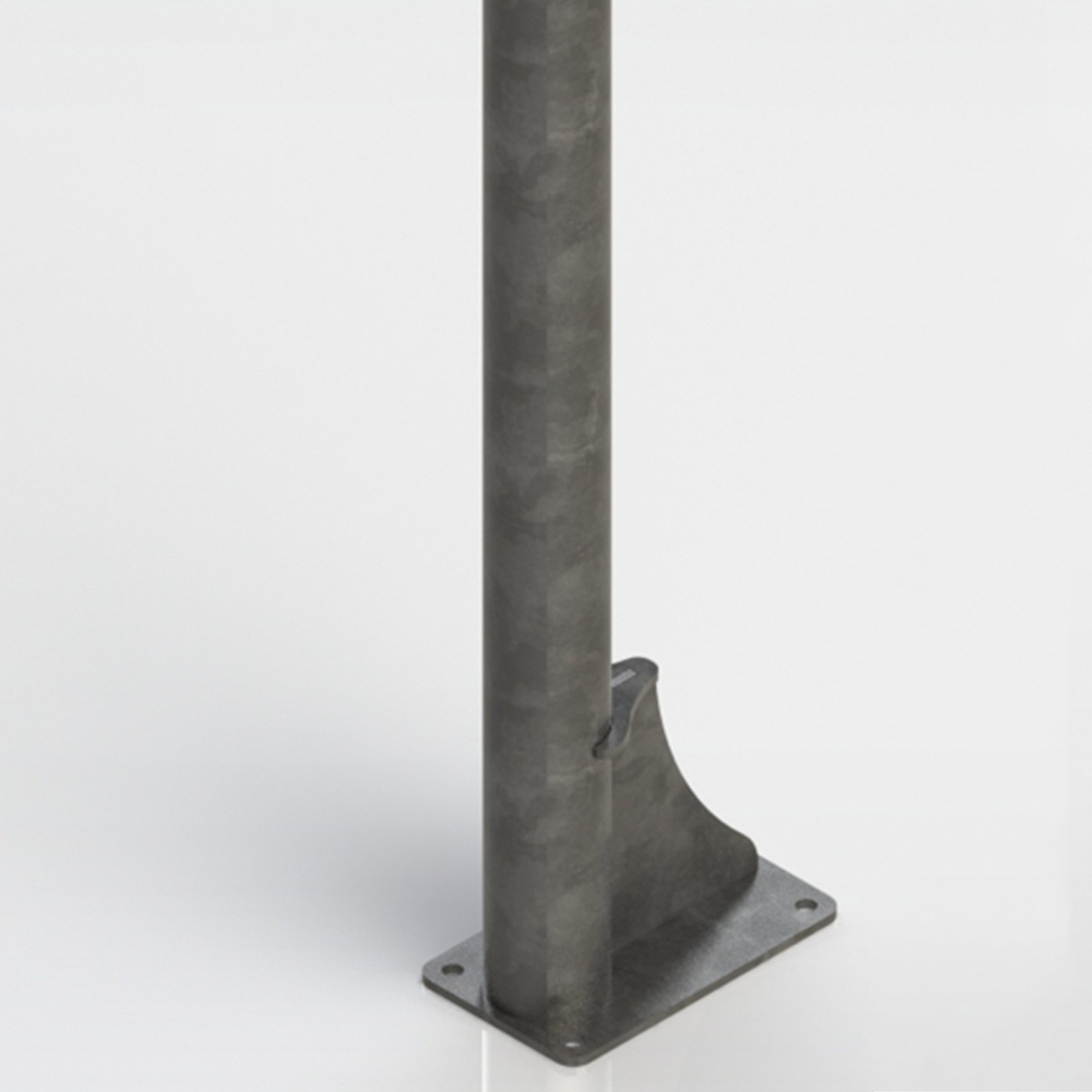 jgo canastas galvanizadas baloncesto monotubo new tubo 114 mm fijas con base anclaje-sin tablero,aro 10