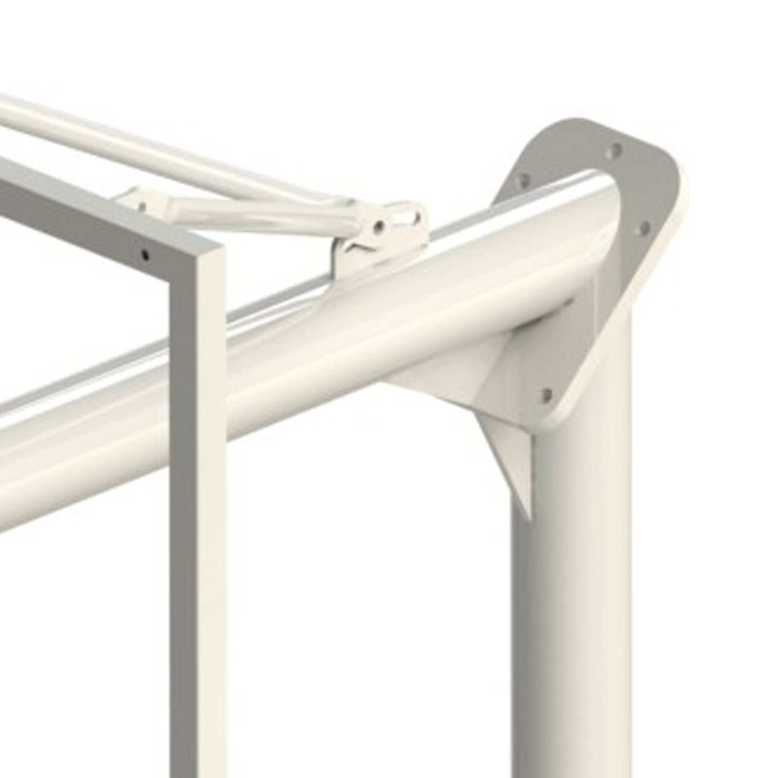 juego canastas minibasket monotubo new tubo 114 mm fijas con base para anclaje-sin tablero, aro 3