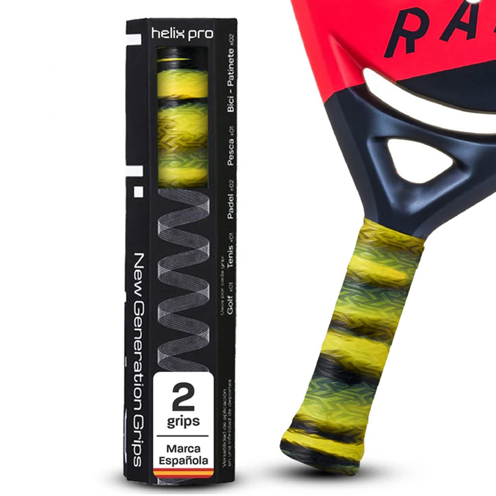 grip pádel helix pro amarillo negro