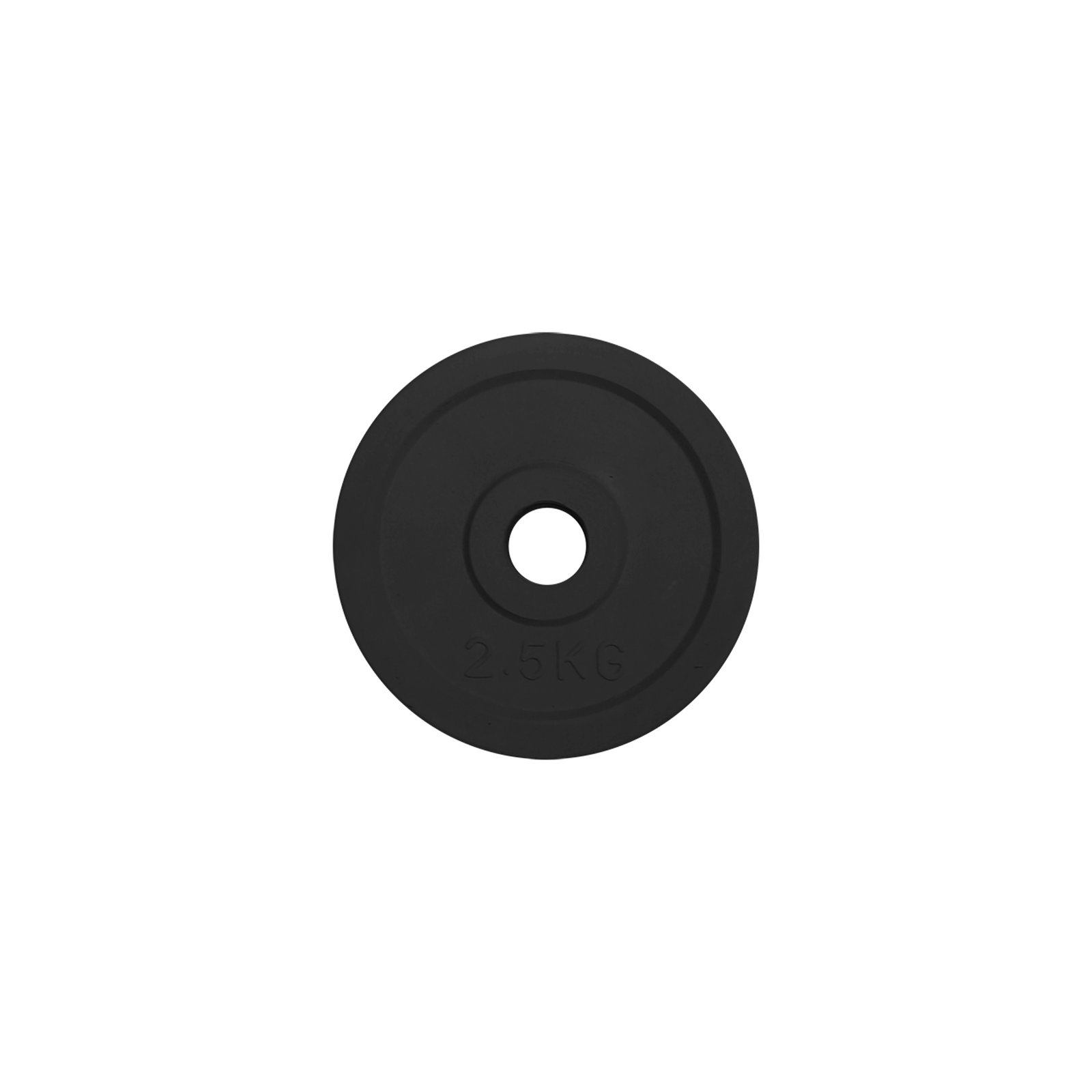disco caucho con agarre 25 kg negro