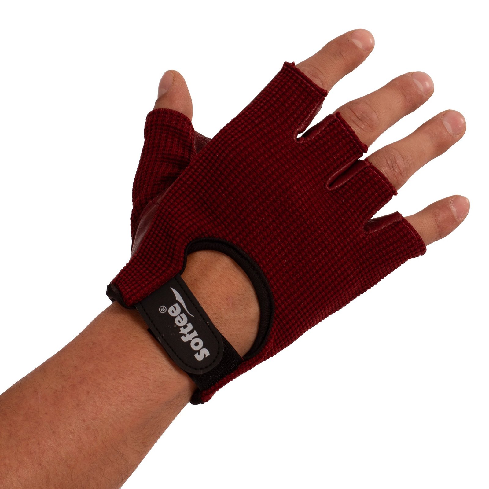 par de guantes fitness burdeos
