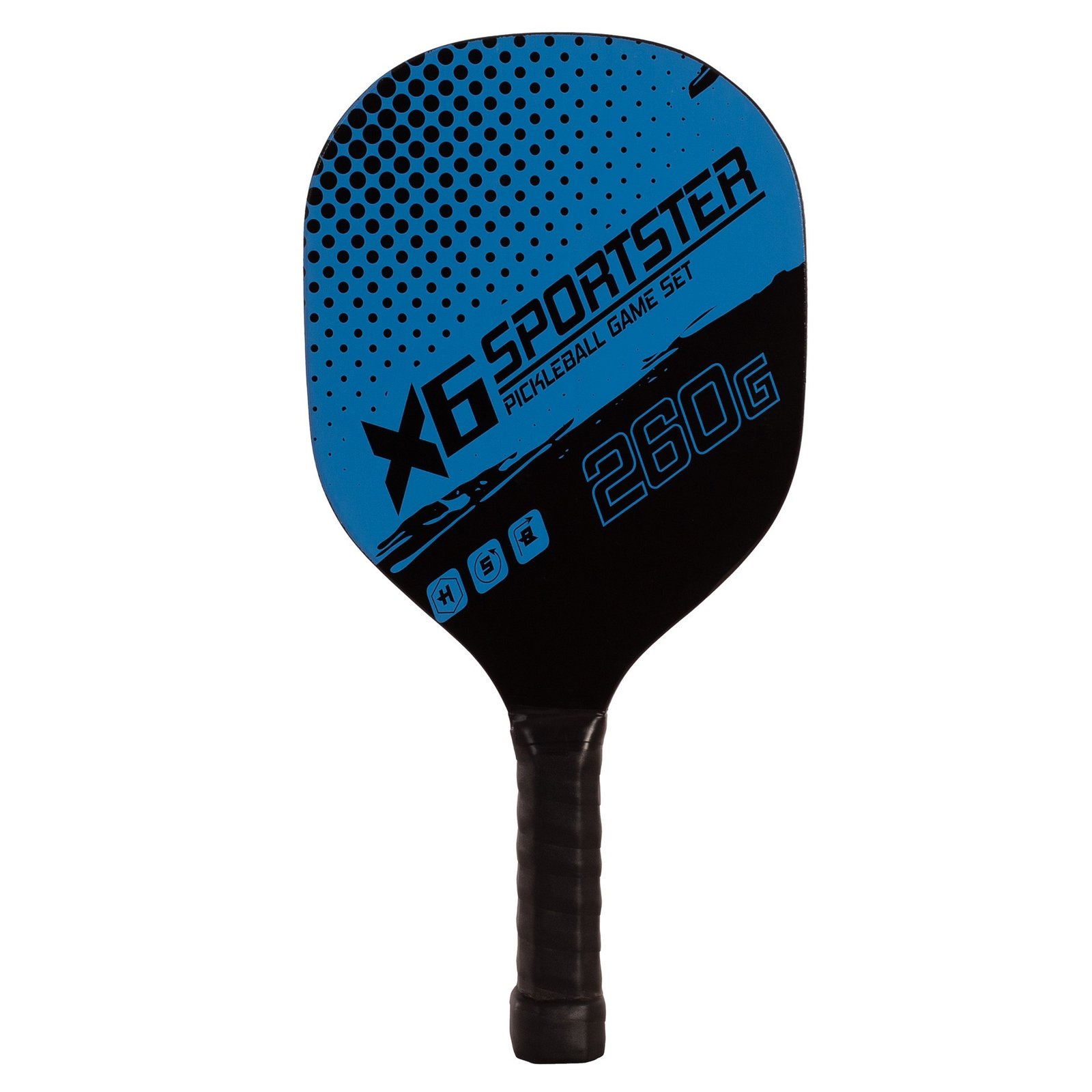 set de 2 palas pickleball madera con 4 pelotas azul