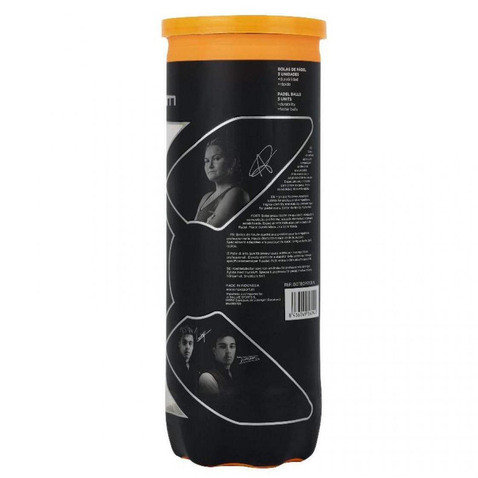 bote de 3 pelotas de pádel nox pro titanium