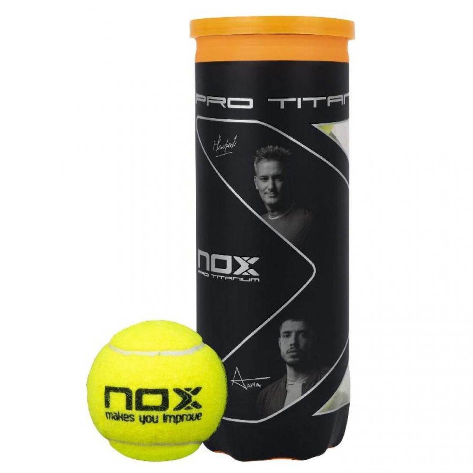 bote de 3 pelotas de pádel nox pro titanium 1