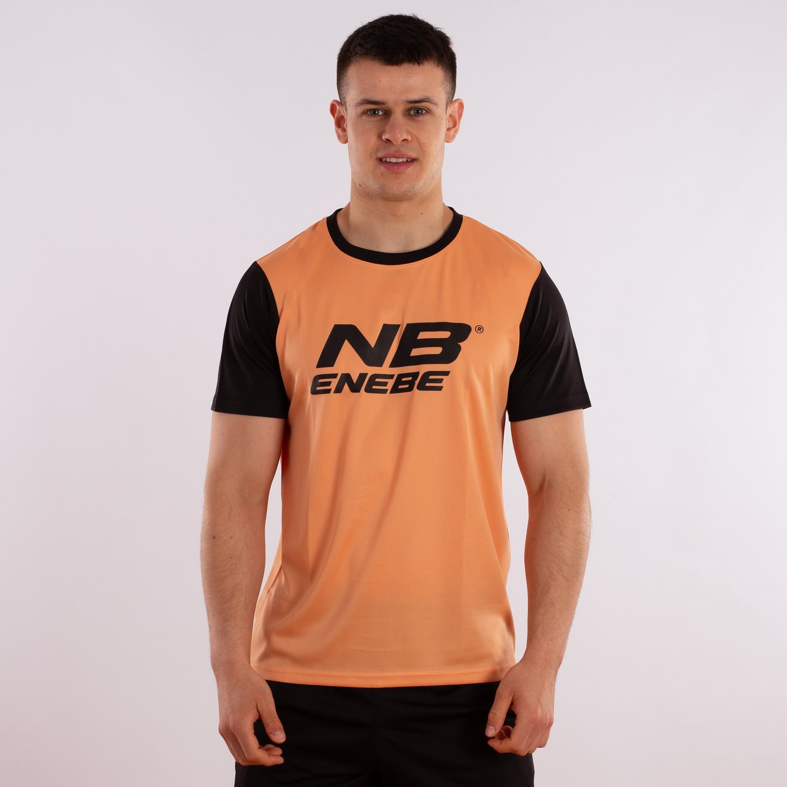 camiseta enebe hombre zircon naranja negro