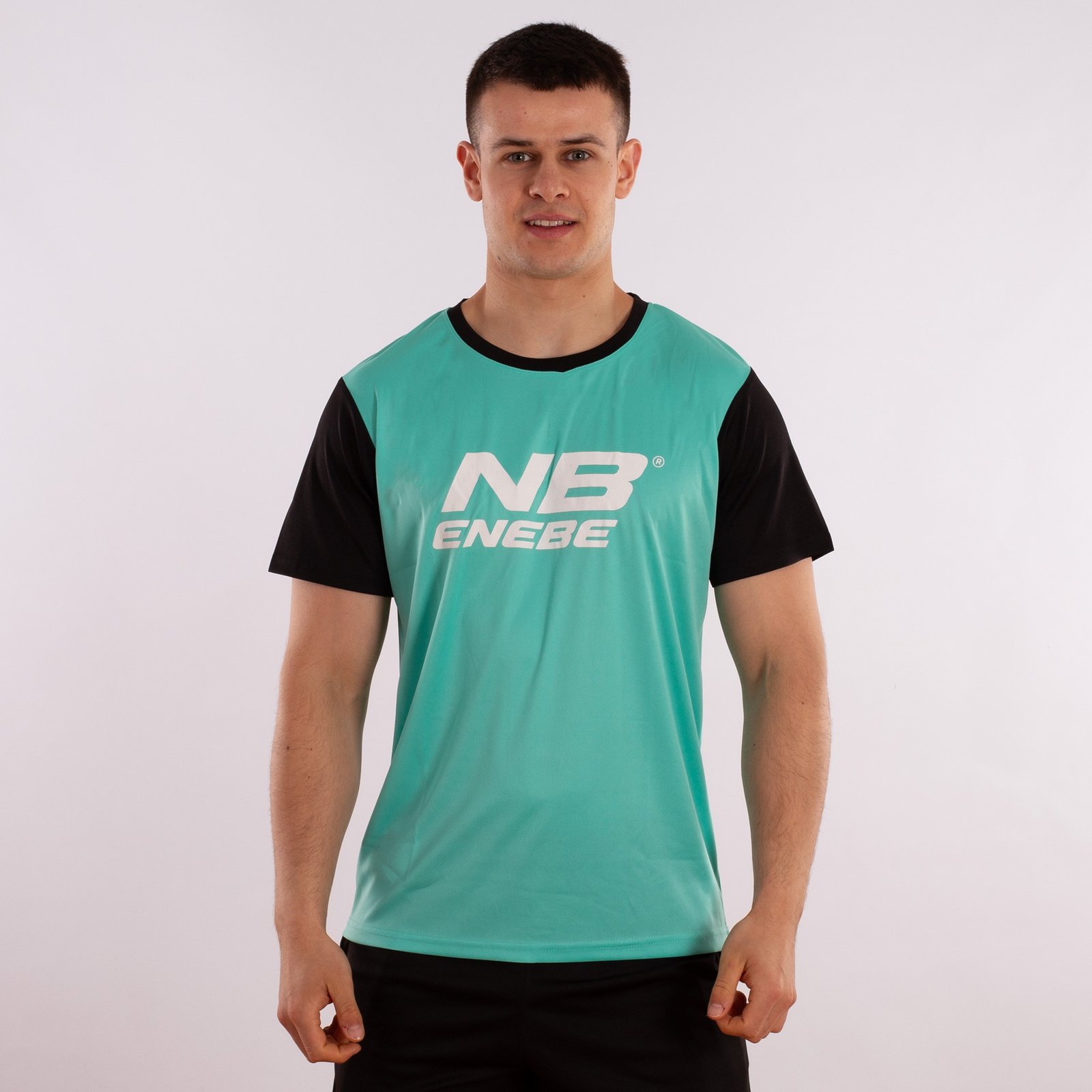 camiseta enebe hombre zircon turquesa negro