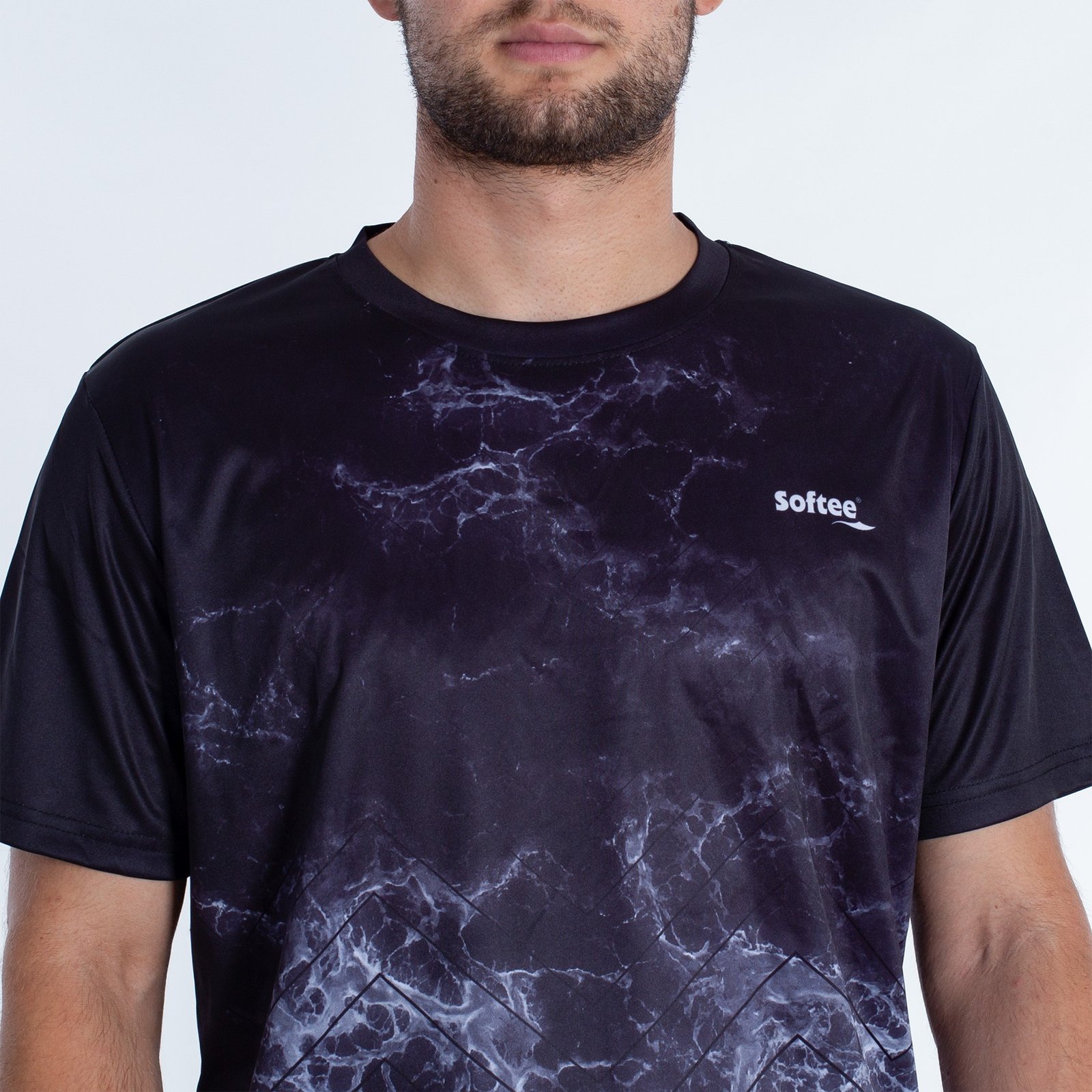 camiseta softee trionic negro gris 3