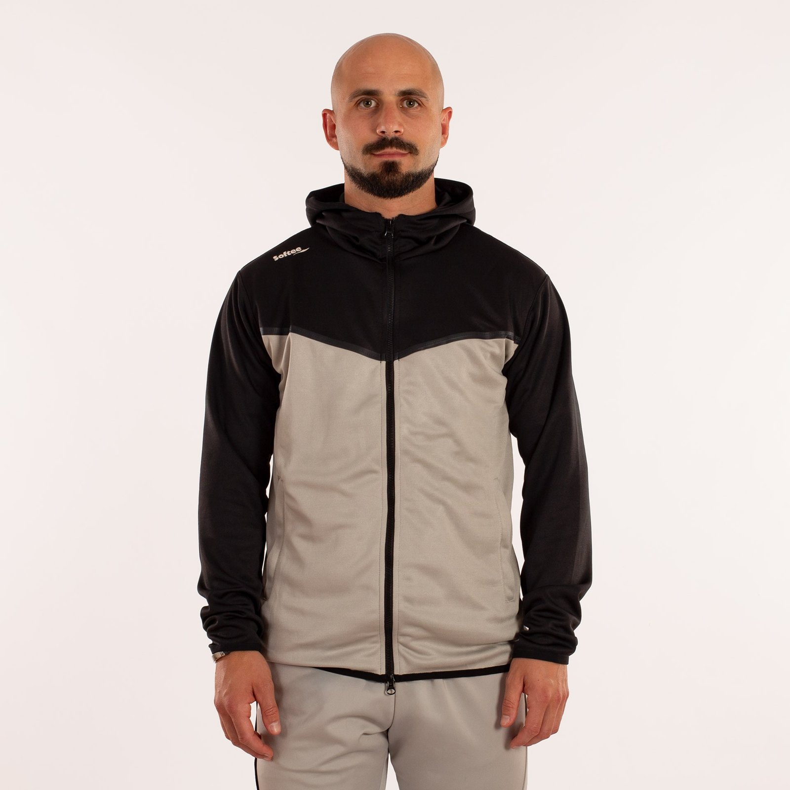 chándal softee connect negro gris 14