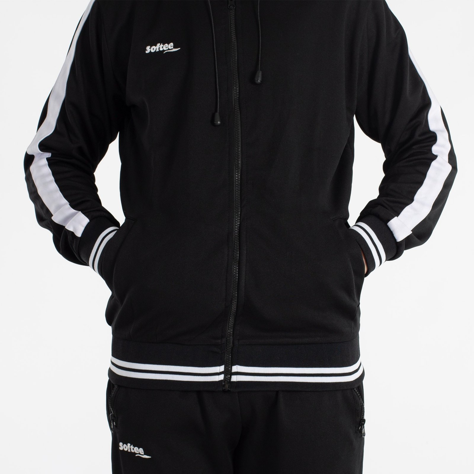 chándal softee fed adulto negro blanco 11