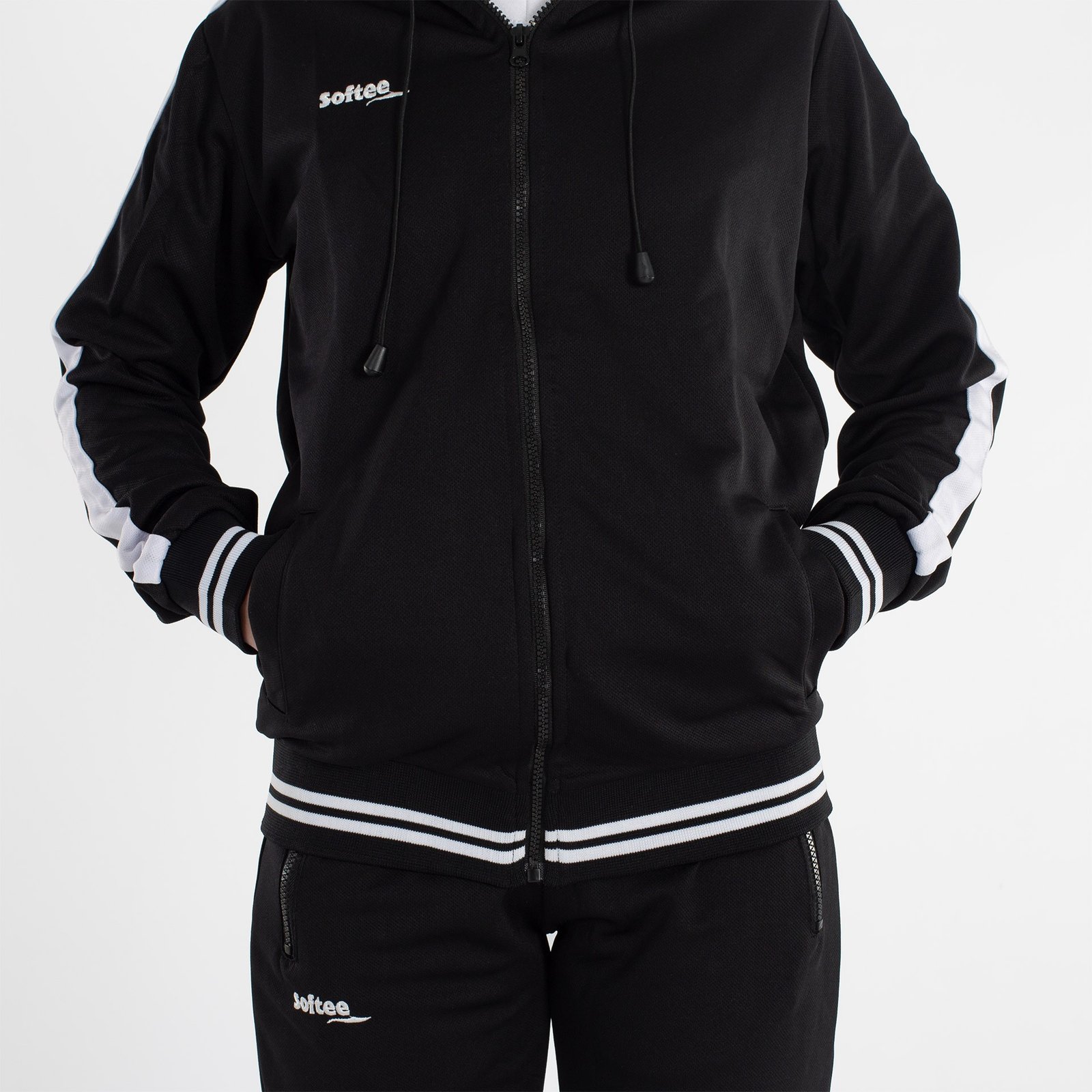 chándal softee fed adulto negro blanco 20