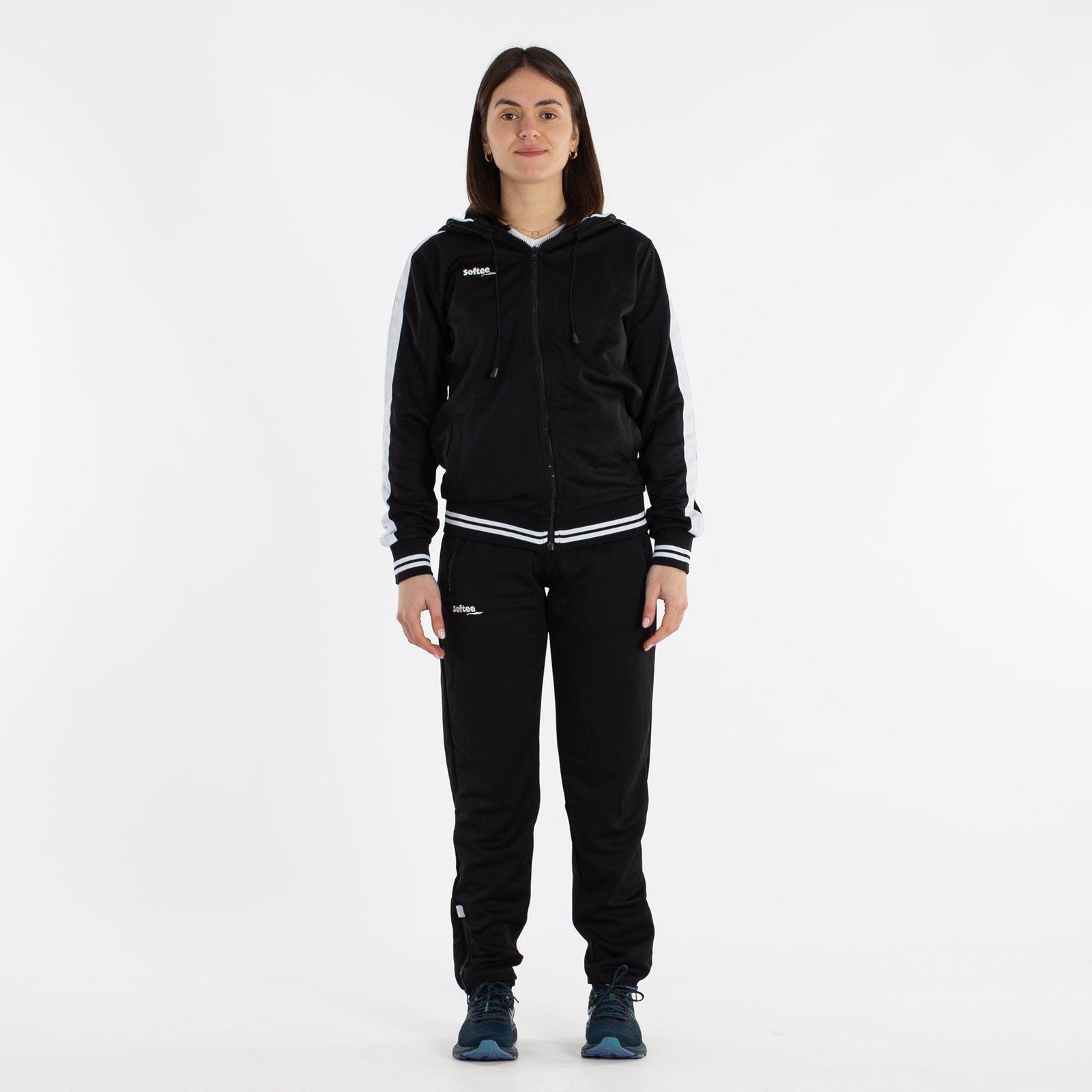 chándal softee fed adulto negro blanco 22
