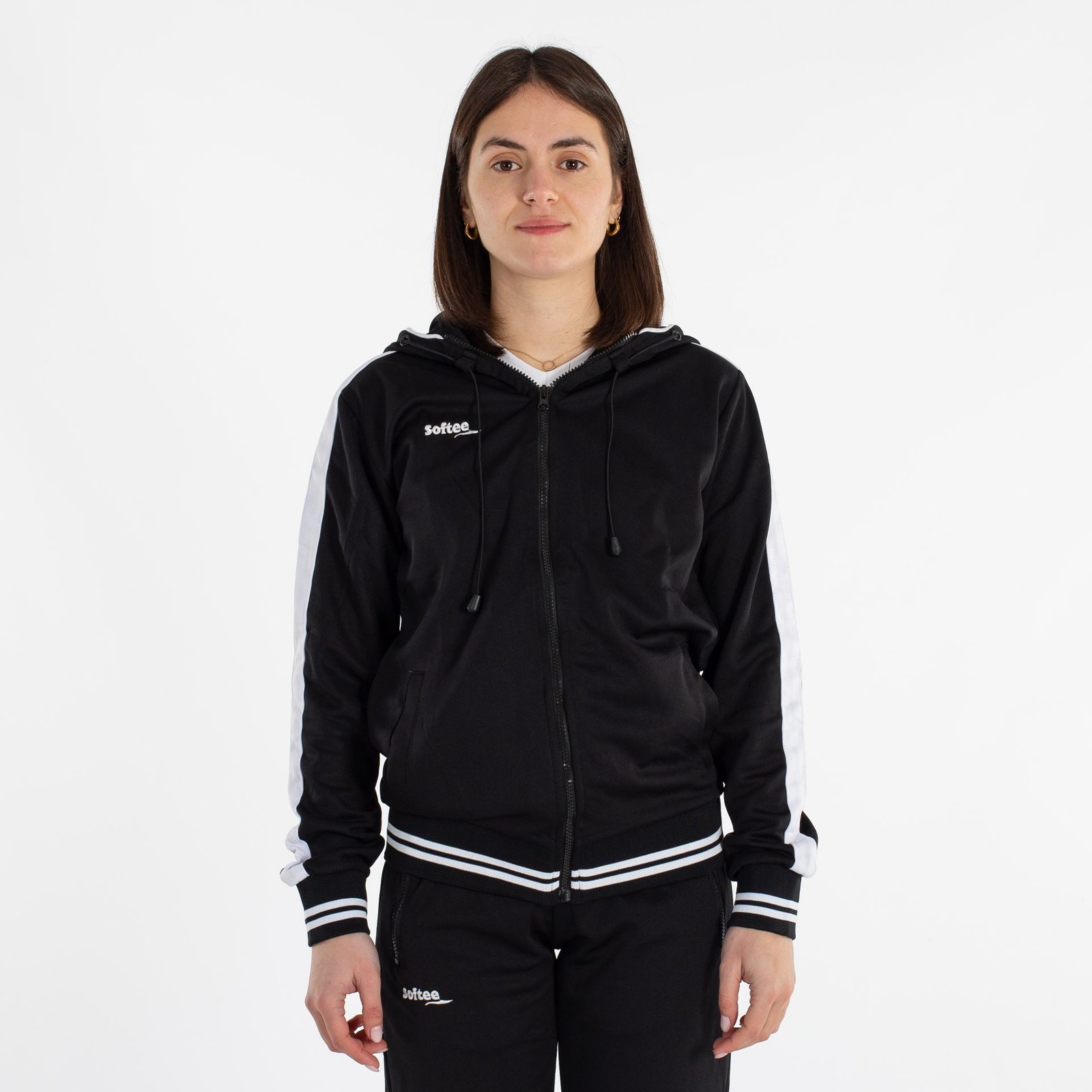 chándal softee fed adulto negro blanco 4