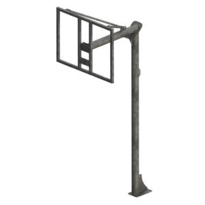 Jgo Canastas Antivandalicas Minibasket New Tubo 114 Mm Galvanizadas -Incluye Aros, Redes Y Tableros-