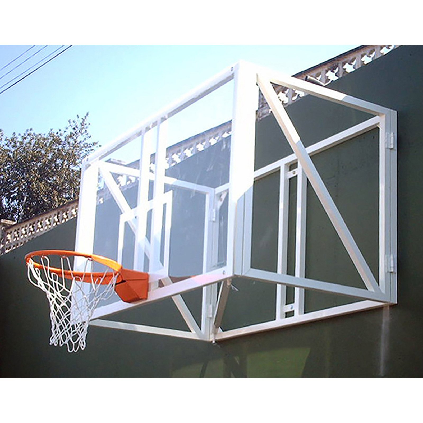 jgo canastas baloncesto abatibles -sin tablero,aro- único 3