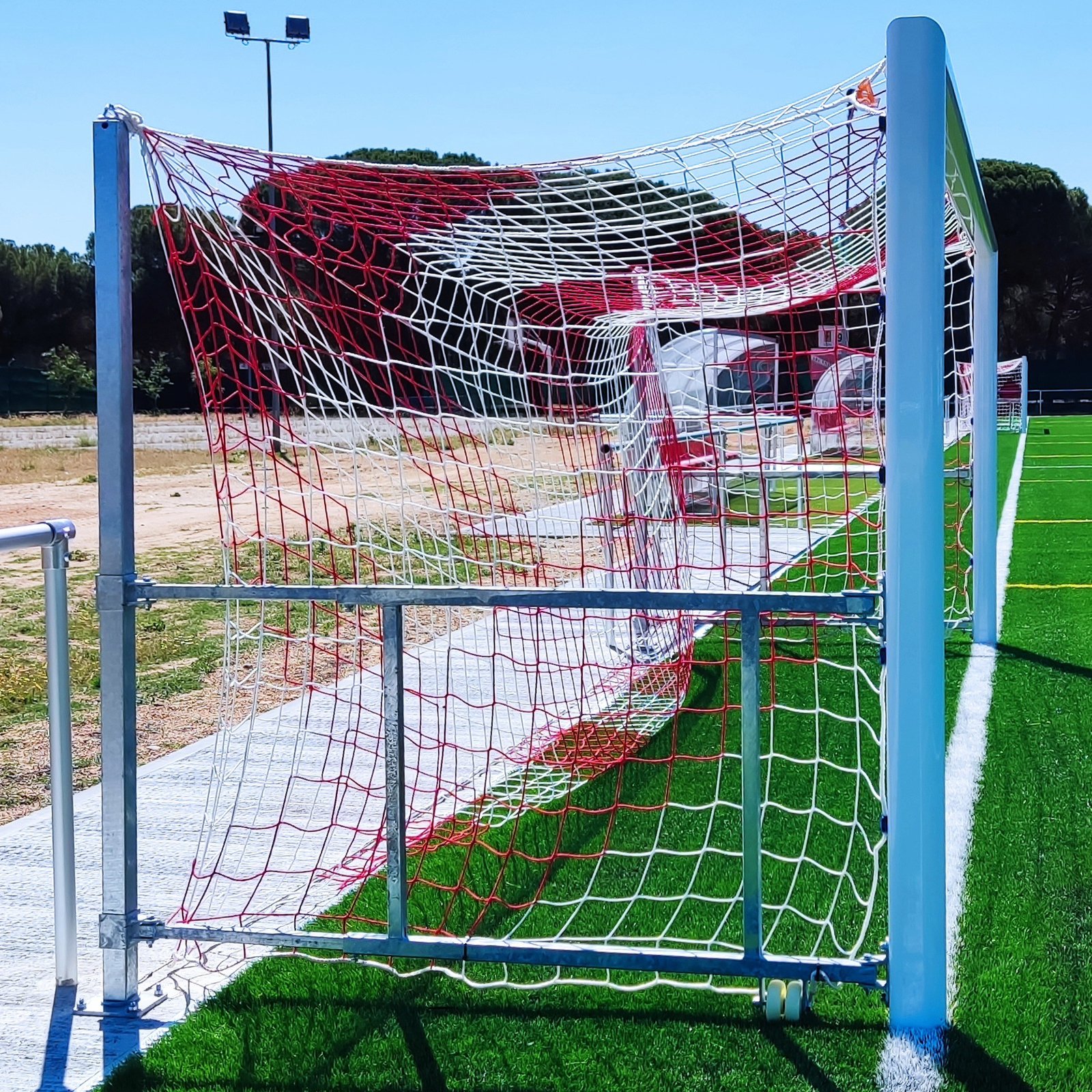 jgo porterías al. fútbol7 90mm abatibles arquillos galv caliente 4