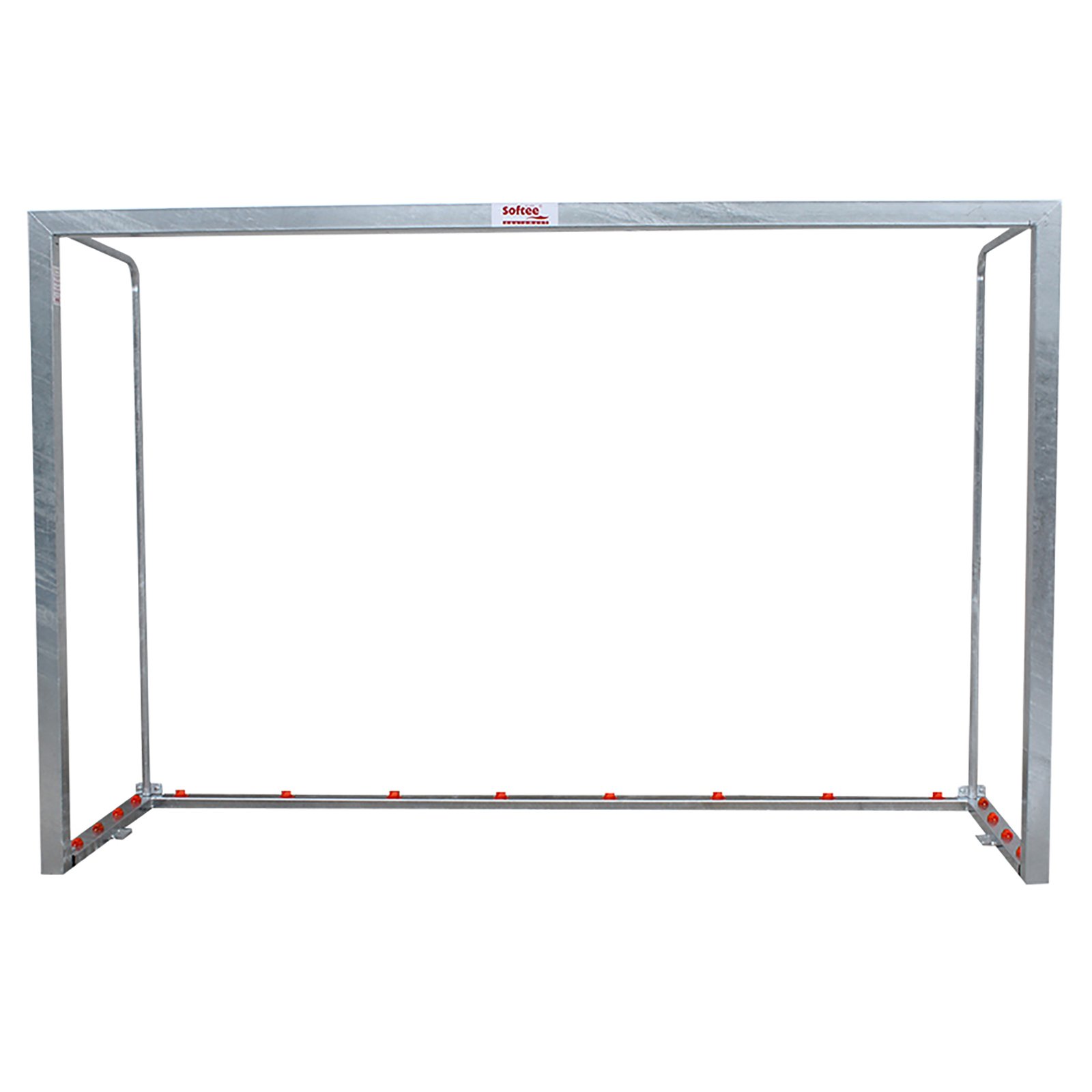 juego porterías galvanizadas fútbol sala/balonmano metálicas trasladables 80x80mm con base 80x40mm 1