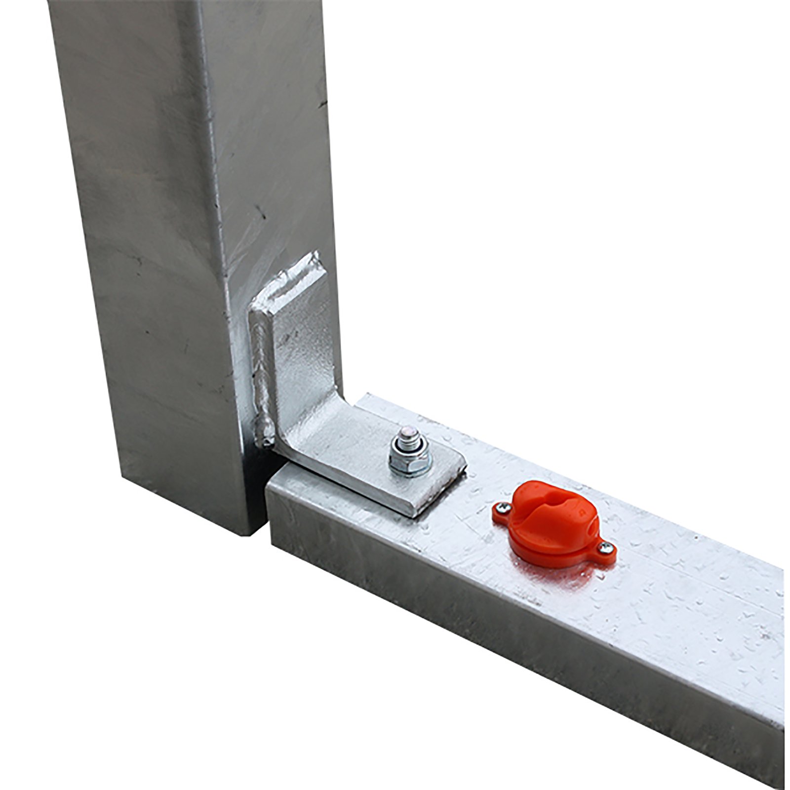 juego porterías galvanizadas fútbol sala/balonmano metálicas trasladables 80x80mm con base 80x40mm 2