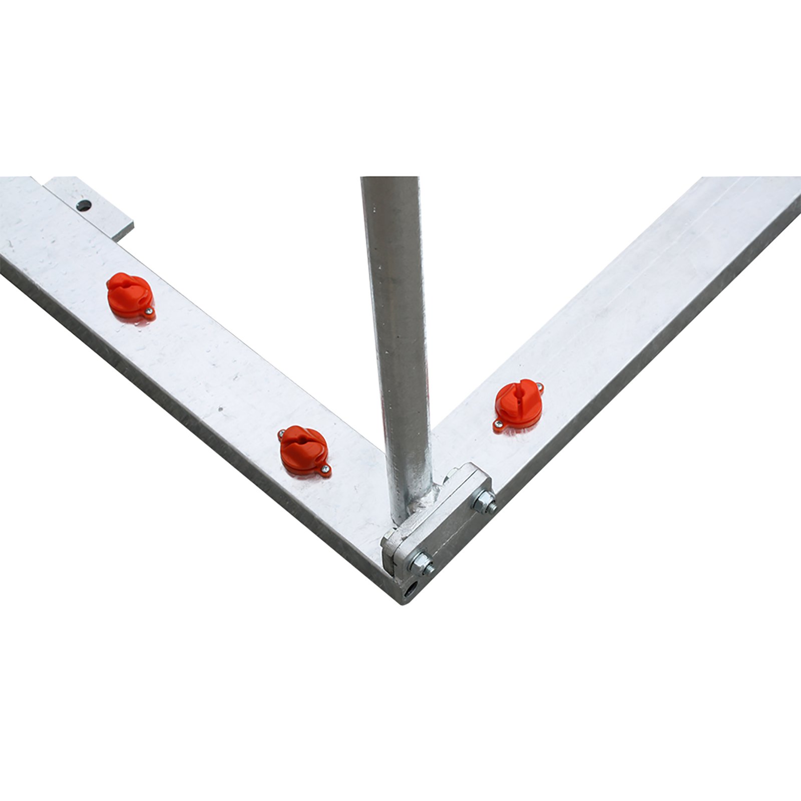 juego porterías galvanizadas fútbol sala/balonmano metálicas trasladables 80x80mm con base 80x40mm 4