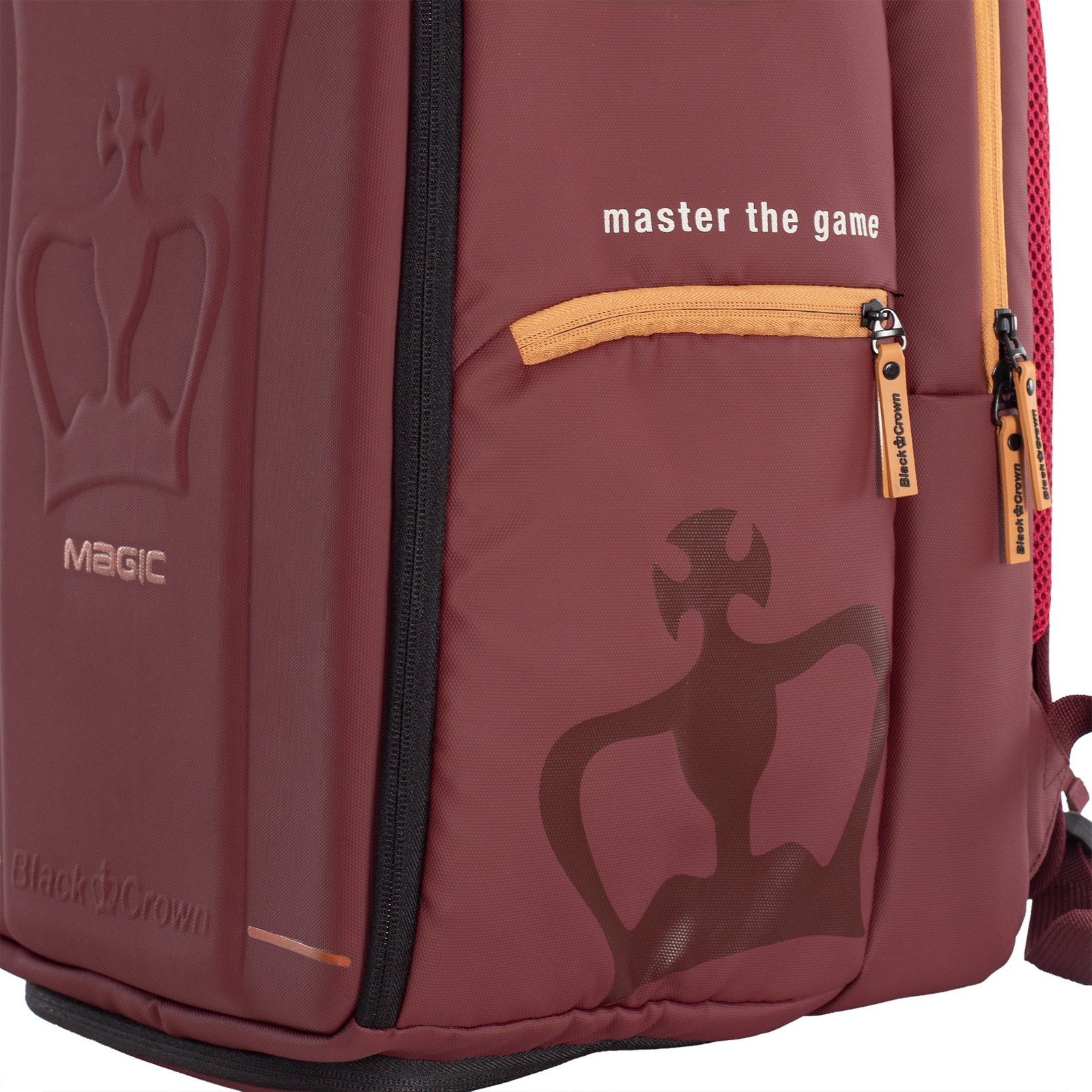 mochila black crown magic burdeos dorado