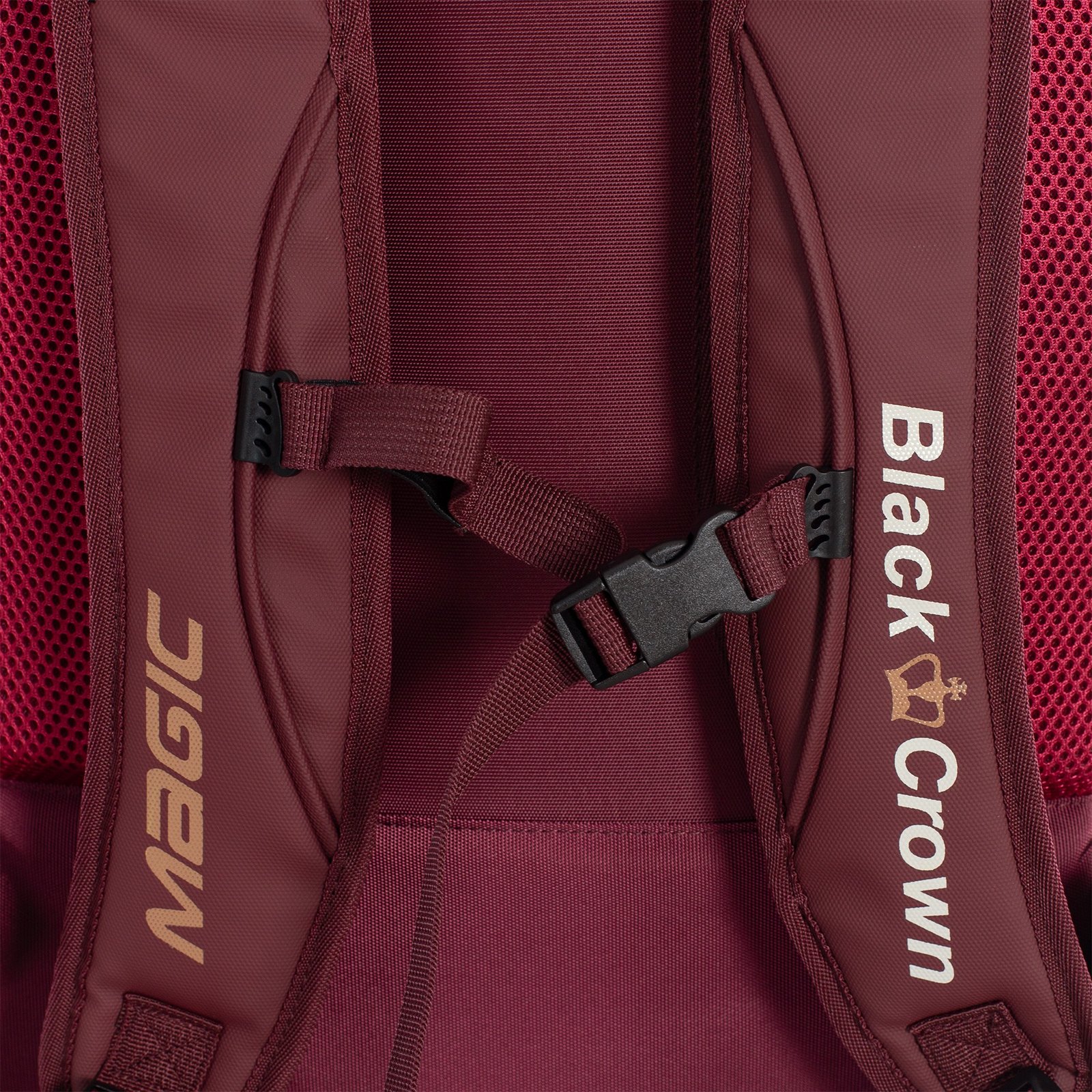 mochila black crown magic burdeos dorado 9