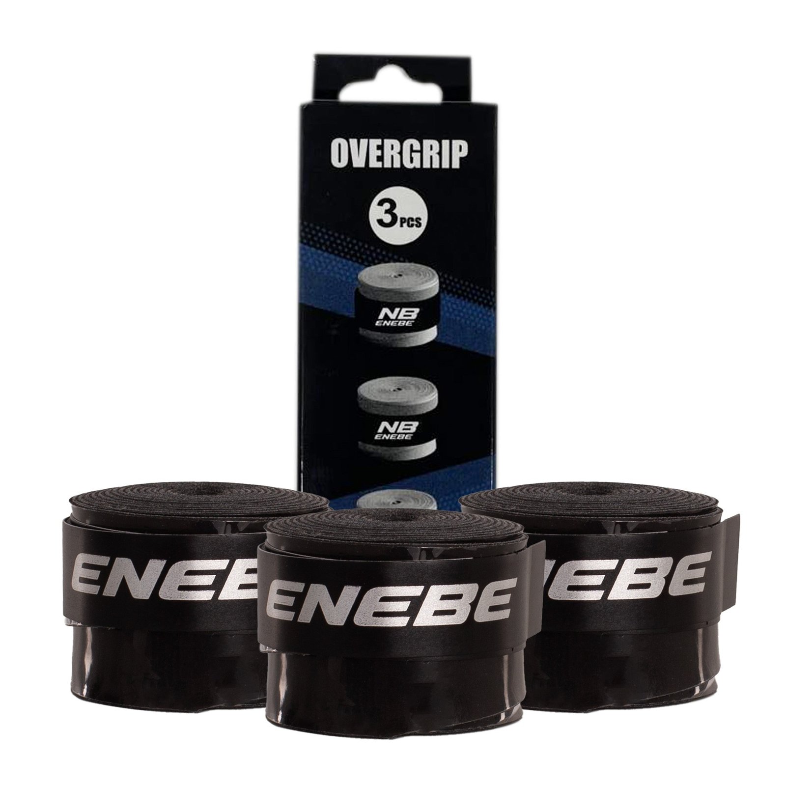 pack 3 overgrips lisos enebe negro