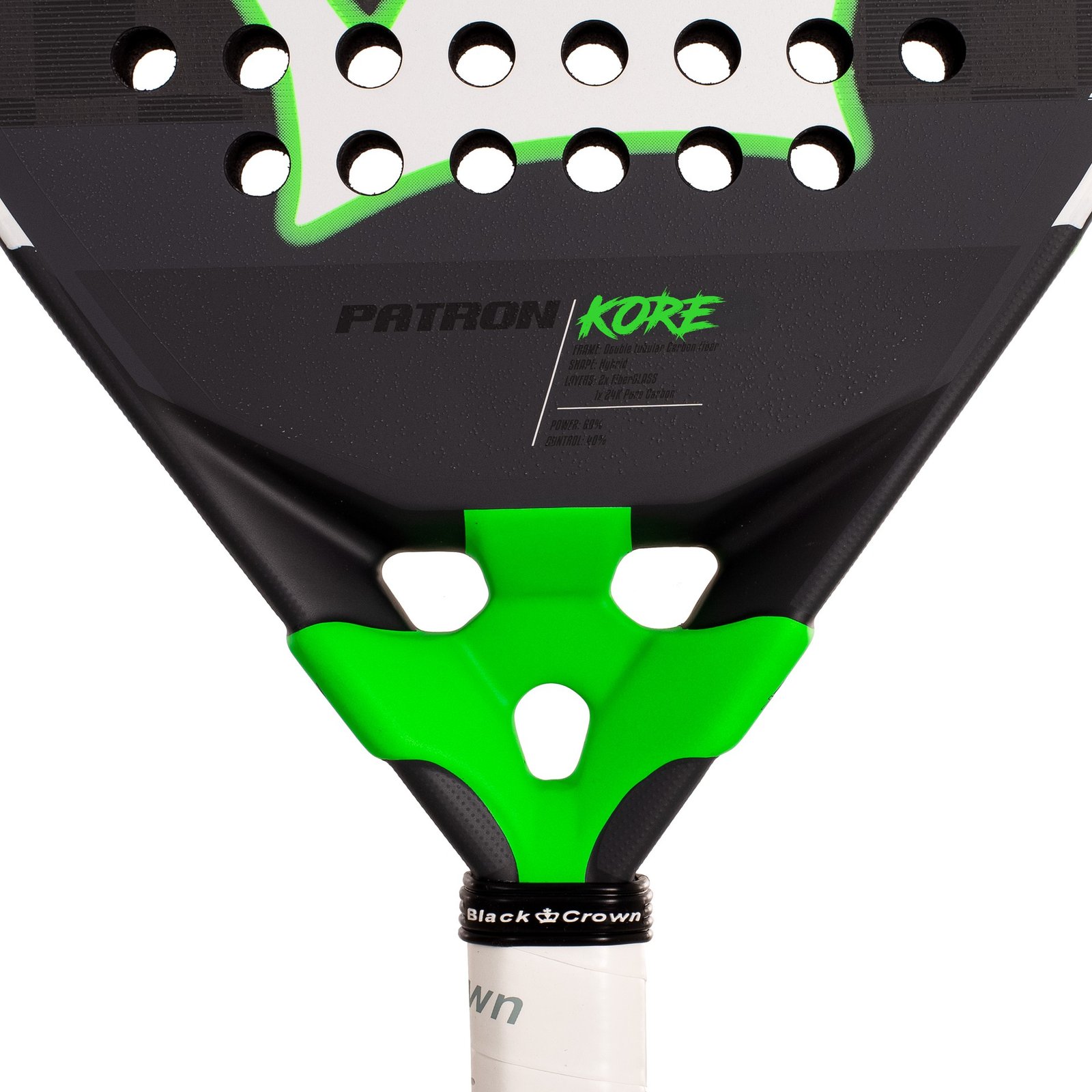 pala de pádel black crown patron kore 3