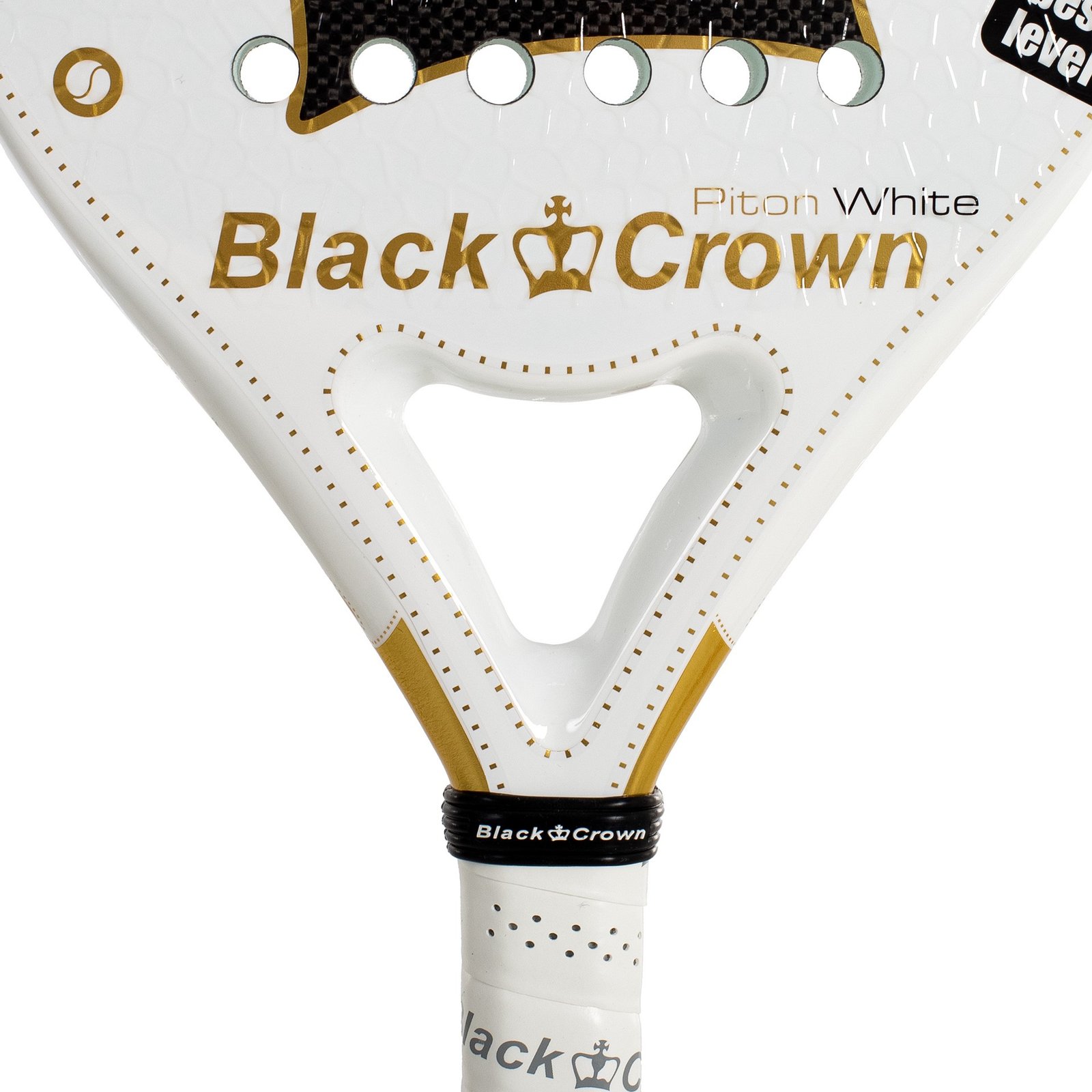 pala de pádel black crown piton white 3