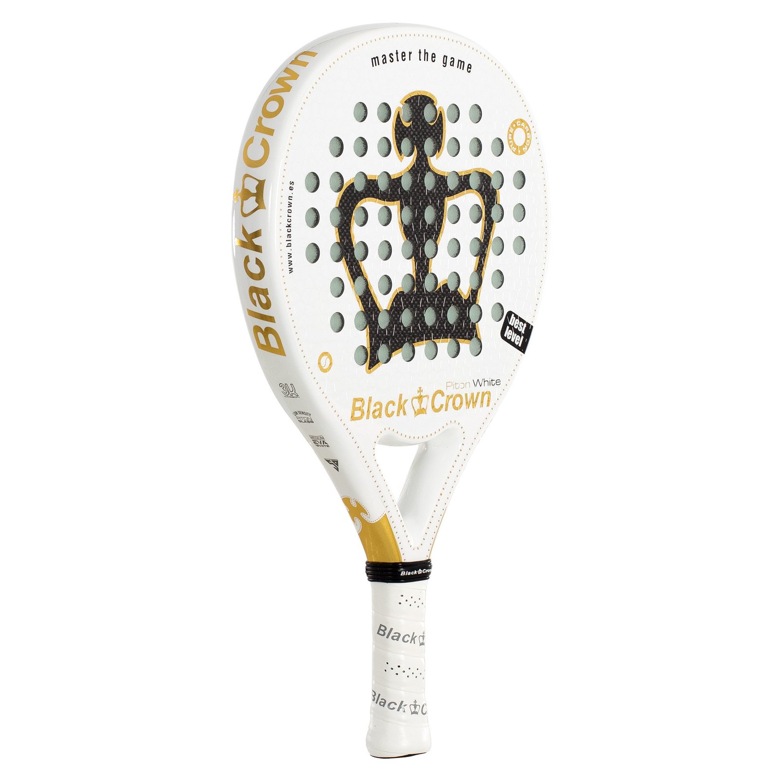 pala de pádel black crown piton white 5