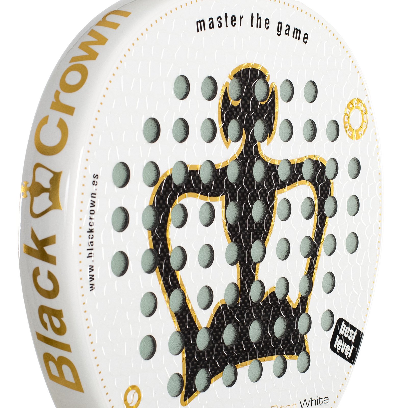 pala de pádel black crown piton white 6