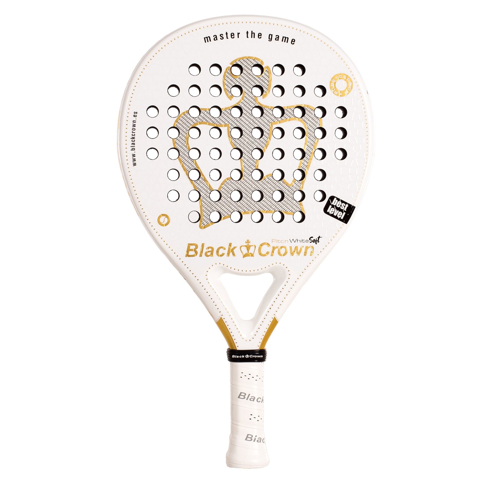pala de pádel black crown piton white soft 5