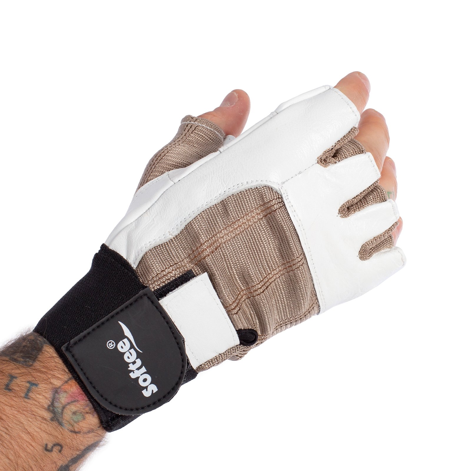 par de guantes spandex blanco 2