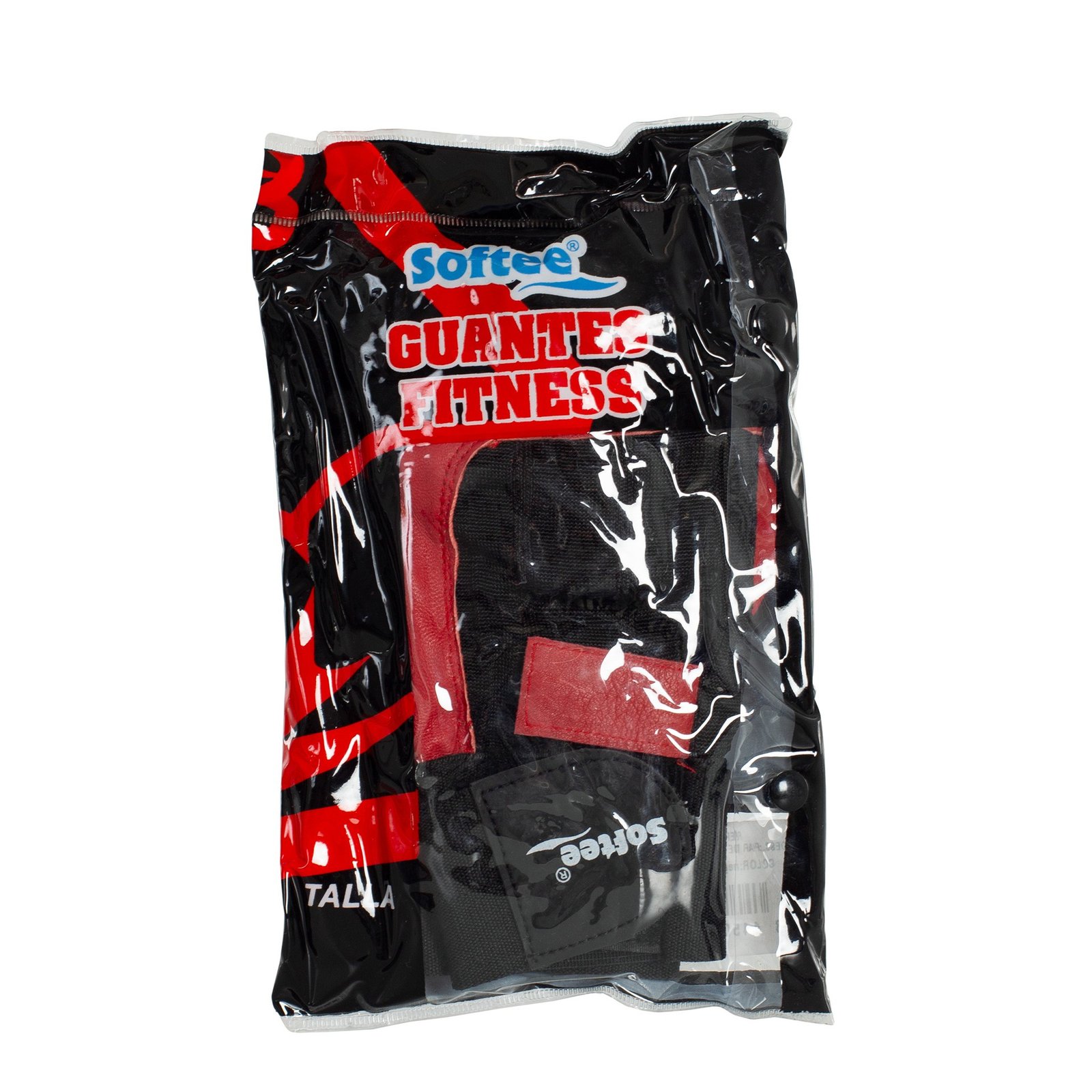par de guantes spandex negro rojo 3