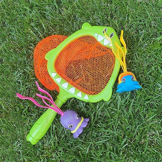 set acuático red pesca+ 2 peces 1