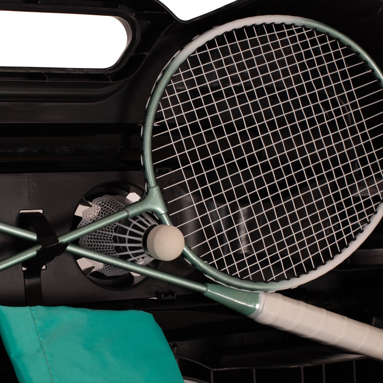 set bádminton portátil con 2 raquetas 4