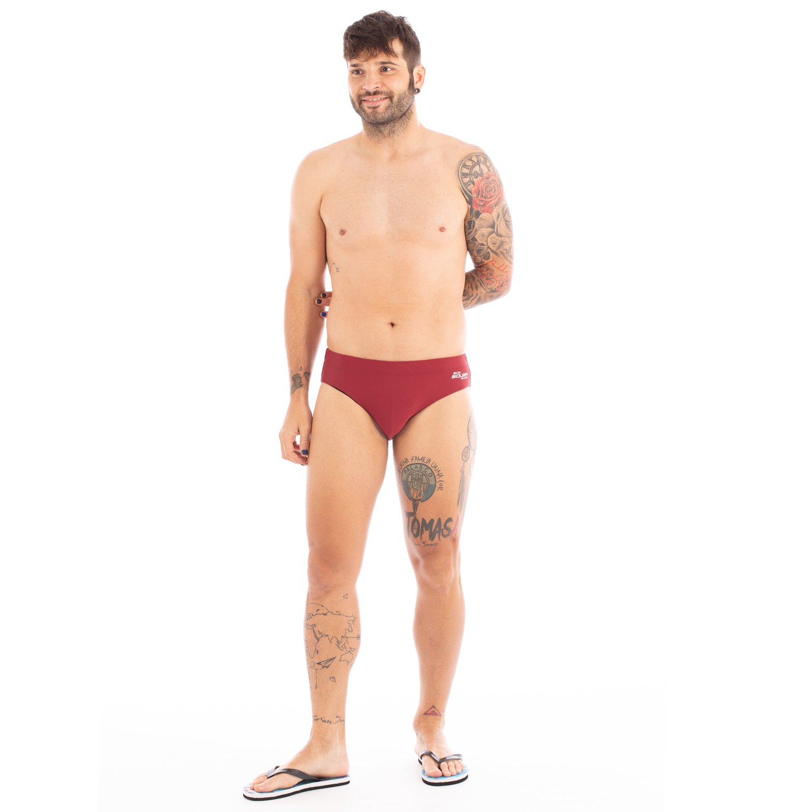 slip squba series training hombre granate