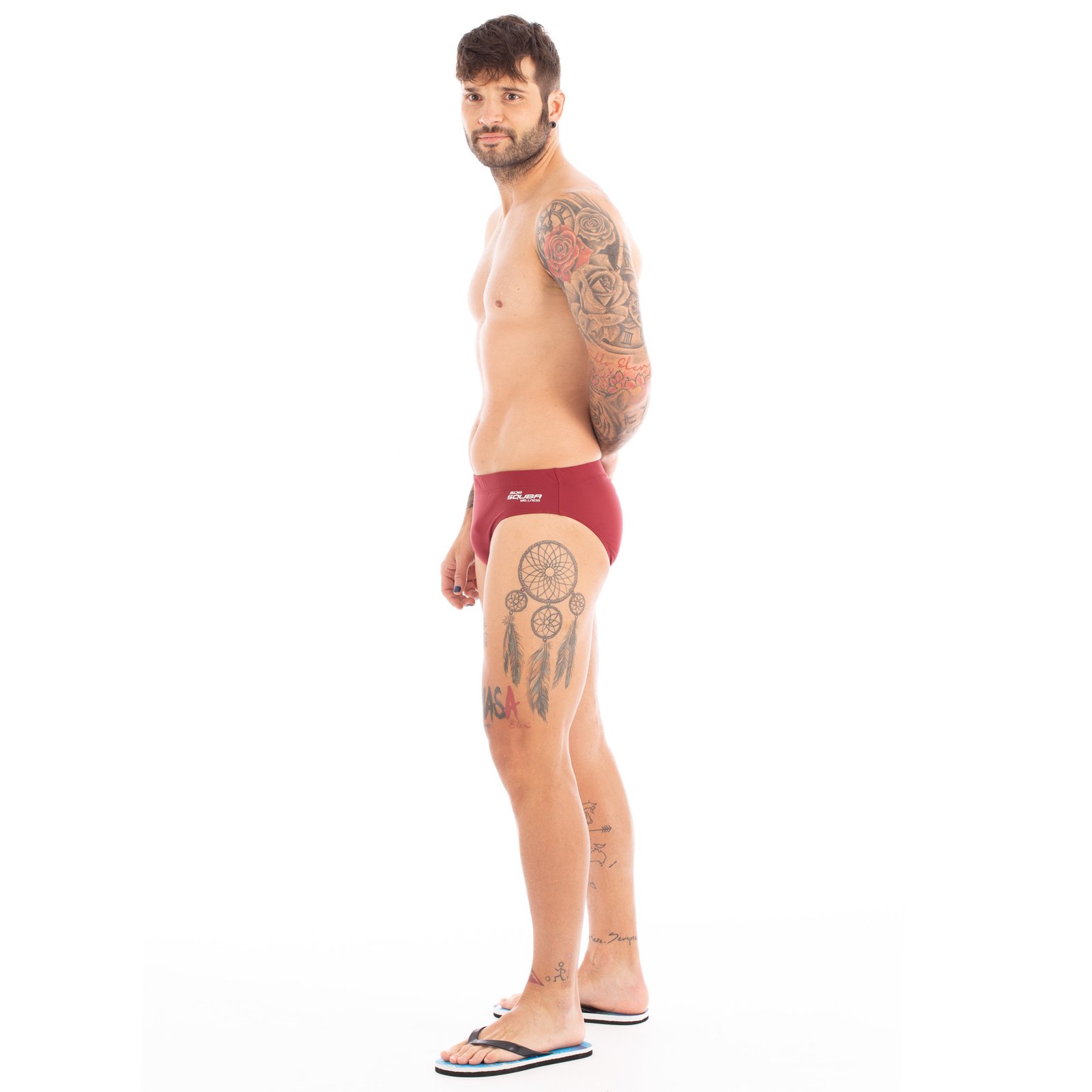slip squba series training hombre granate 1