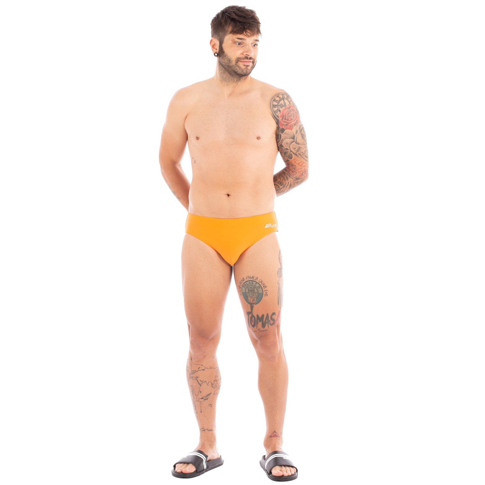 slip squba series training hombre naranja