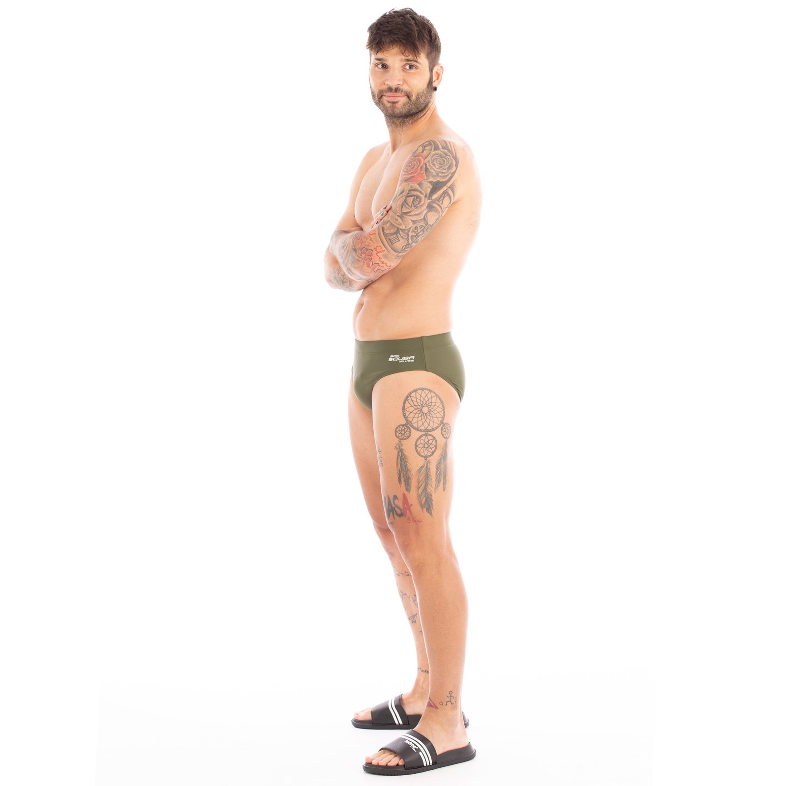 slip squba series training hombre verde oscuro 1