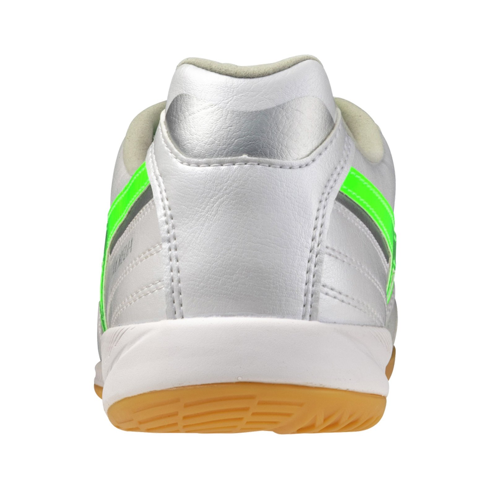 botas de fútbol sala mizuno morelia sala pro in blanco verde flúor 3