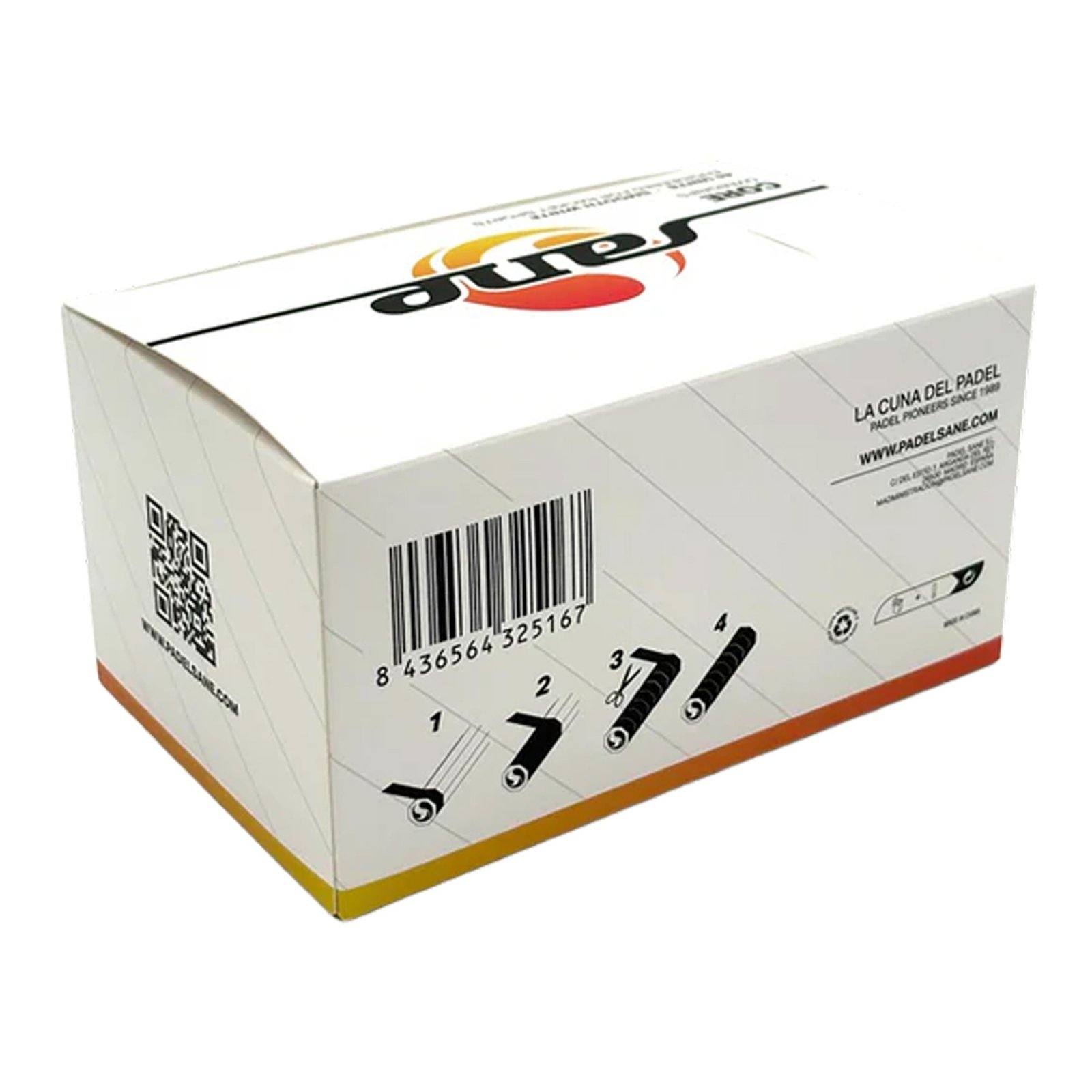 caja de 45 overgrips sane core lisos blancos 3