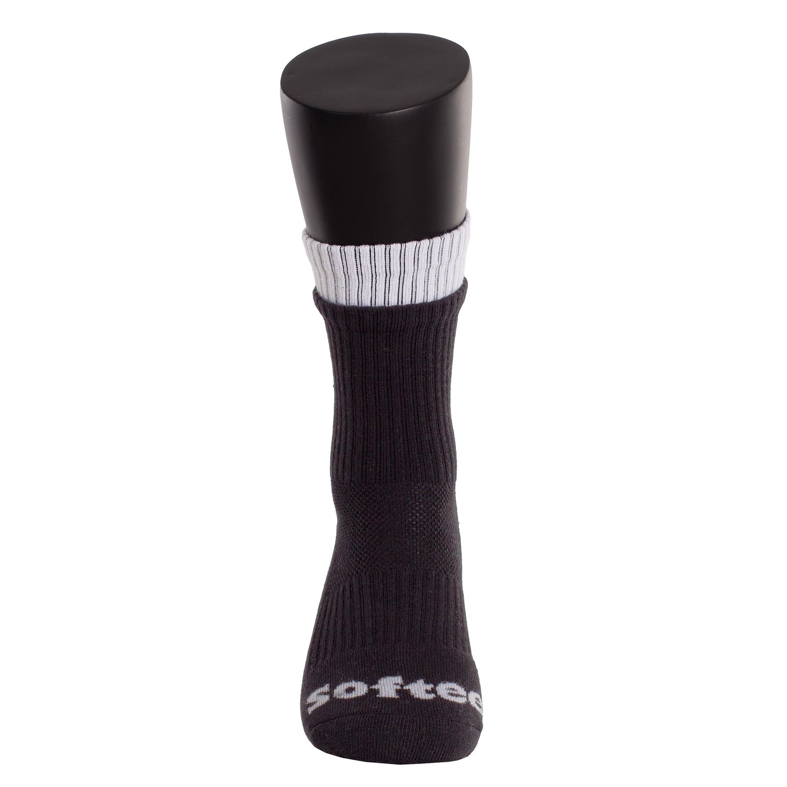 calcetines softee doble negro blanco