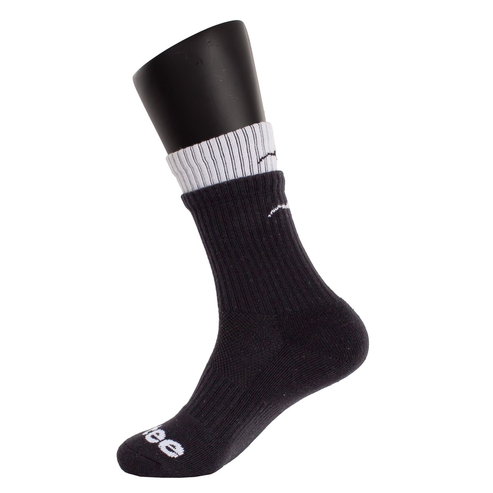 calcetines softee doble negro blanco 6
