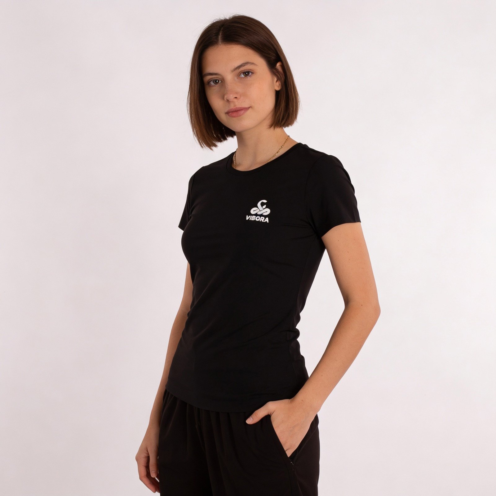 camiseta de mujer vibor-a russell negro