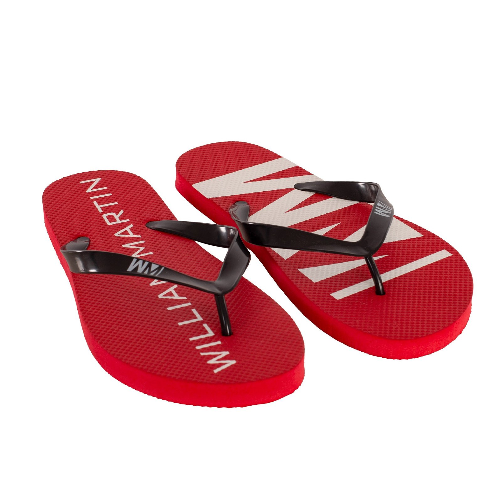 chanclas william martin whitby rojo negro