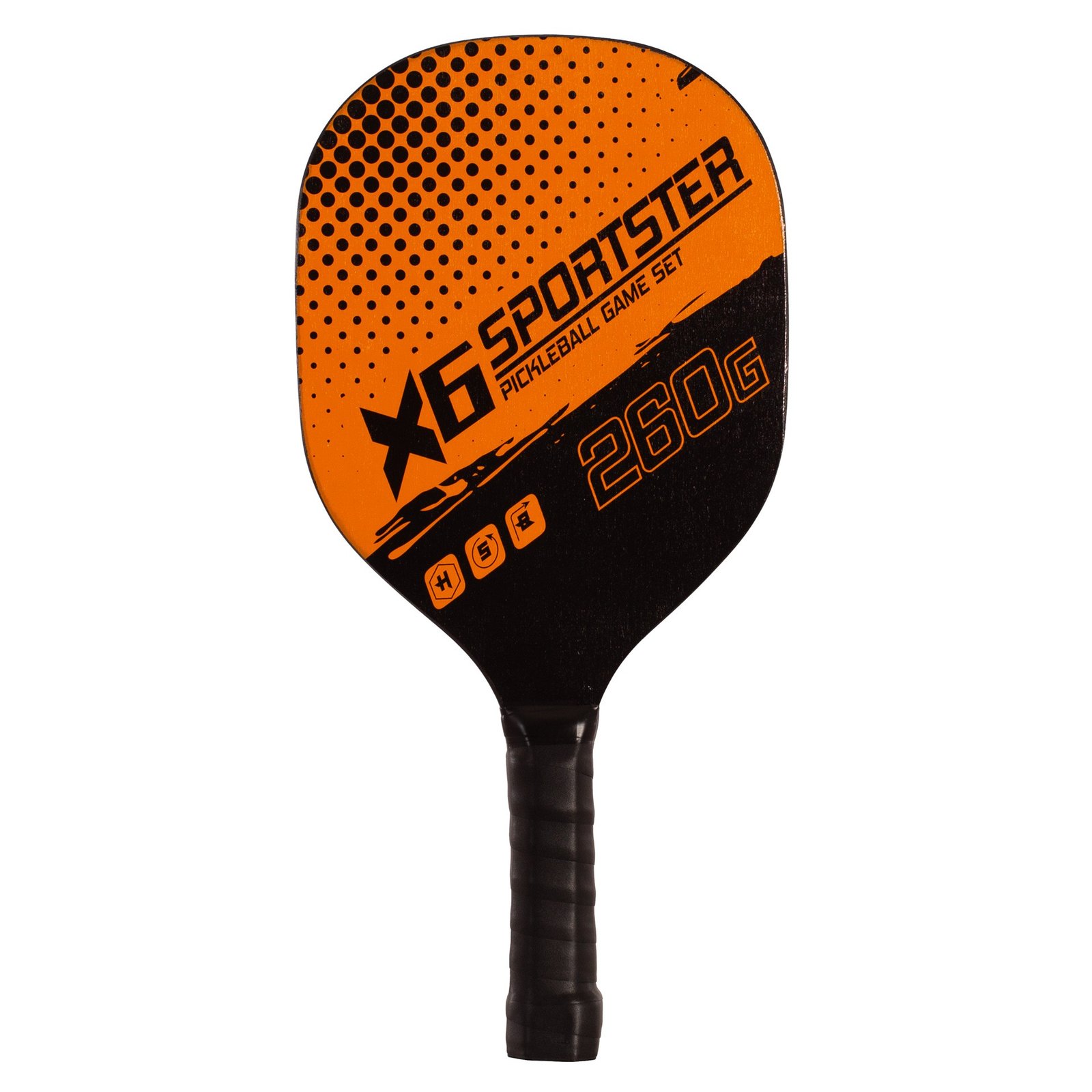 set de 2 palas pickleball madera con 4 pelotas naranja 1