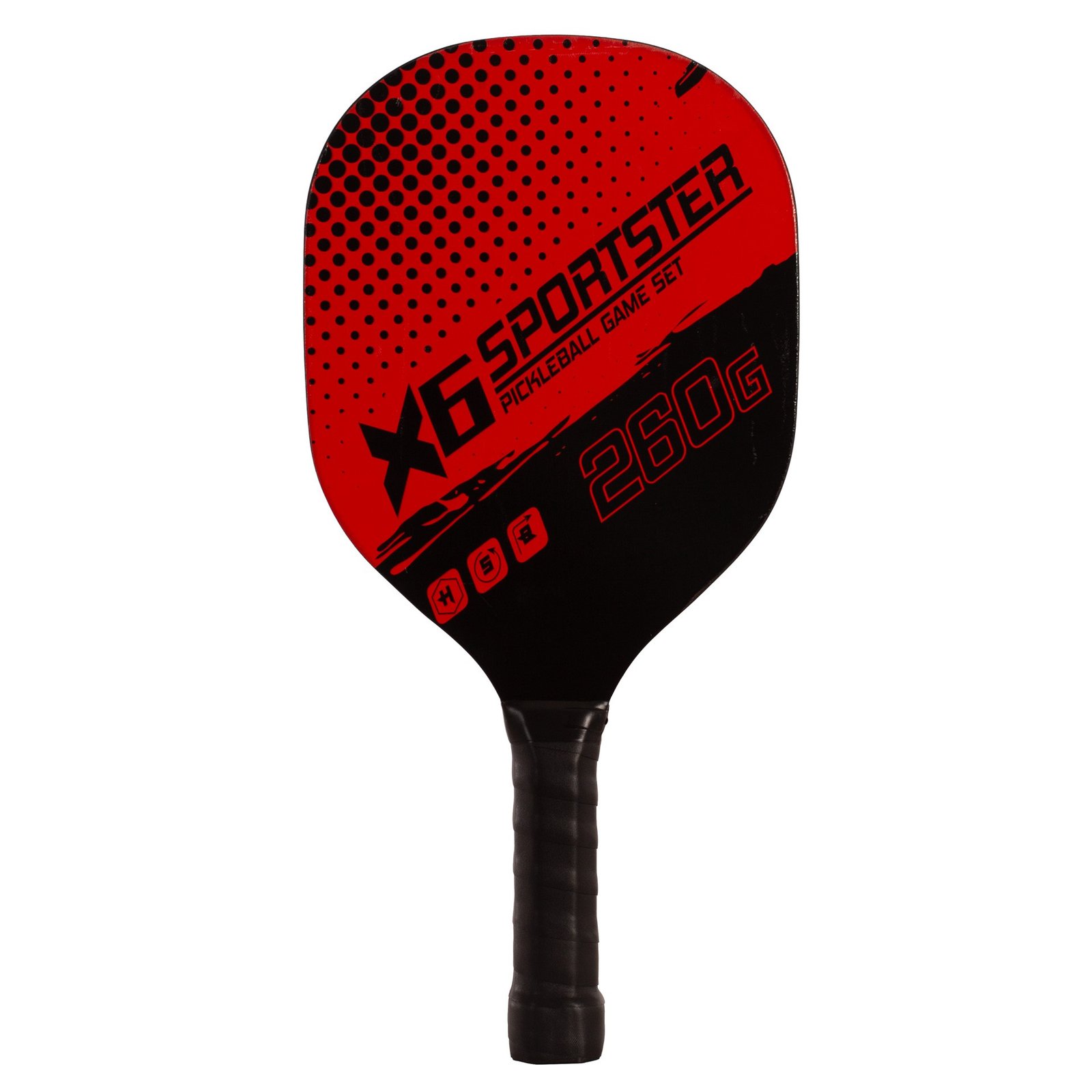 set de 2 palas pickleball madera con 4 pelotas rojo 2
